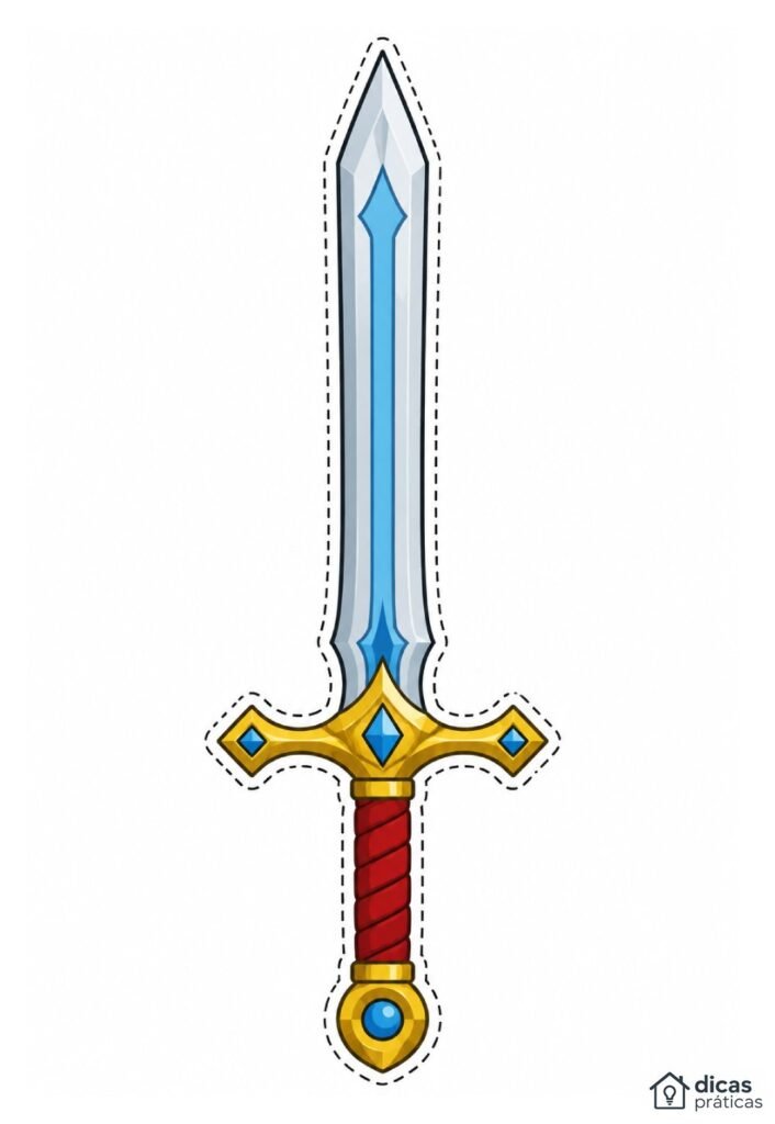 Molde de Espada para Imprimir