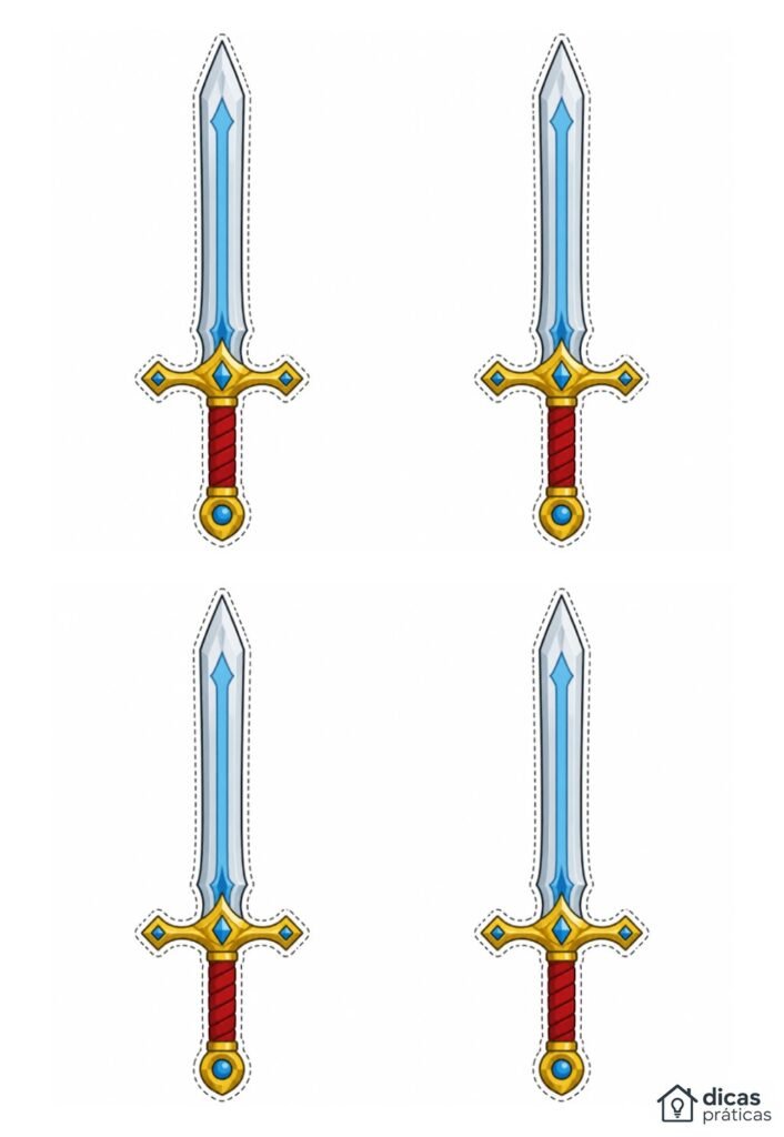 Moldes de Espadas para Imprimir