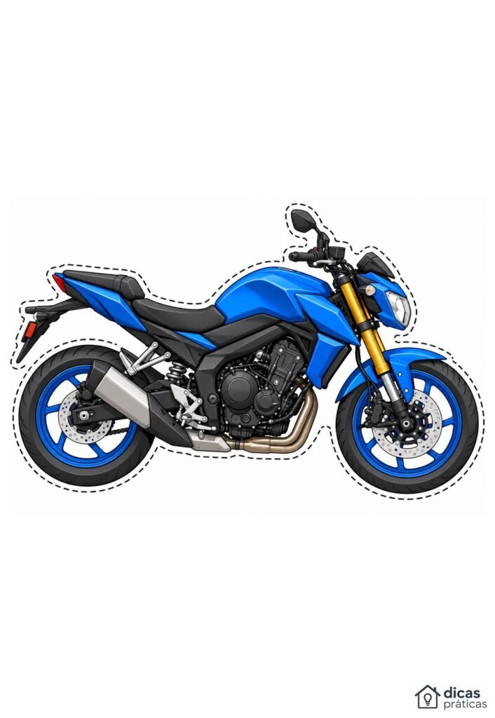 Molde de Moto para Imprimir