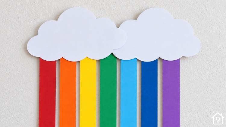 Como fazer arco-íris com tiras de papel