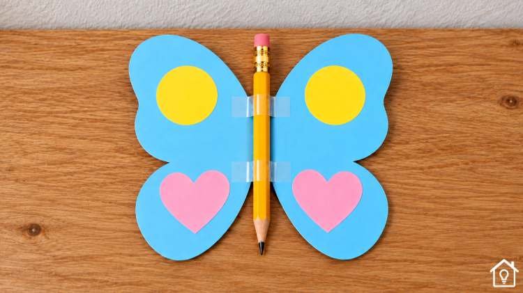 Borboleta de Papel com Lápis para Lembrancinha de Dia das Crianças