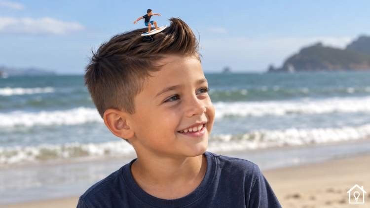Cabelo Maluco de Surf para Cabelo Curto de Menino