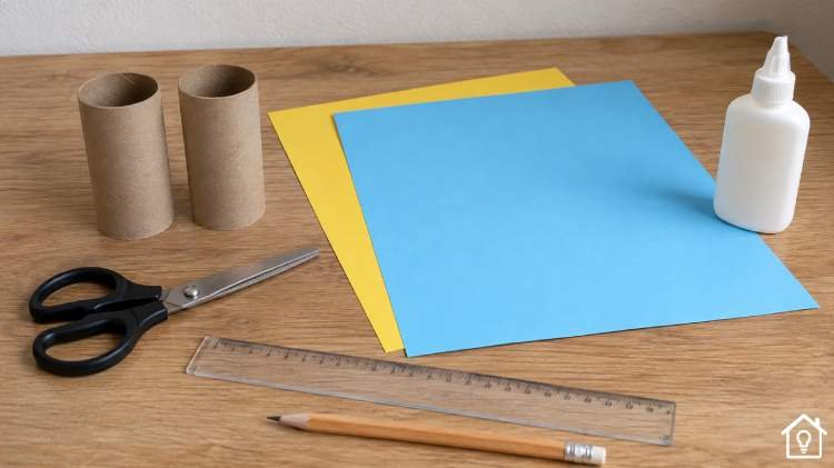 Materiais para fazer binóculos de papelão
