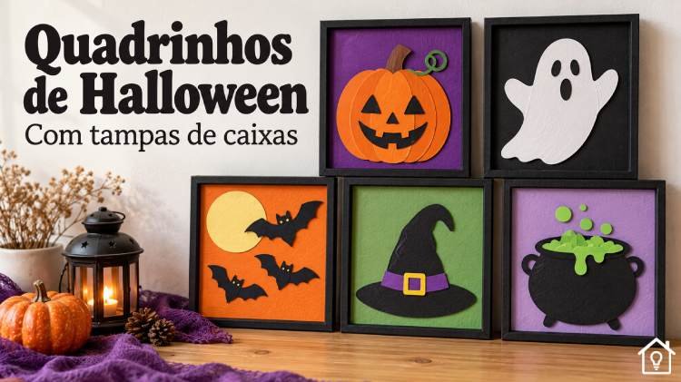 Quadrinhos de Halloween para Decorção com Caixas de Papelão