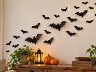 Enfeites de Morcegos de Papel para Decoração