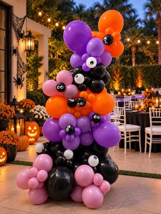 Enfeite com Balões para Halloween