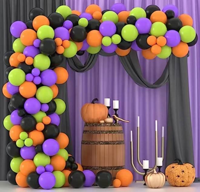 Decoração com Bolas de Encher para Halloween