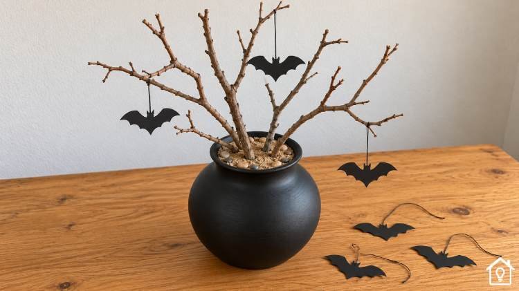 Decoração com Galhos para Halloween