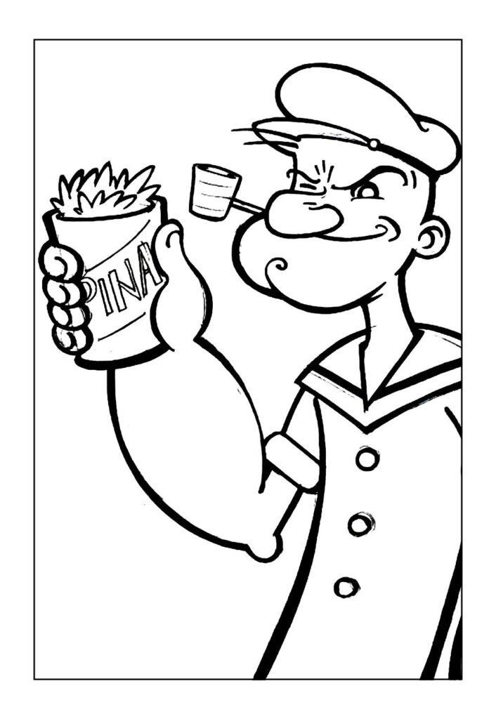 Desenho para pintar do Popeye