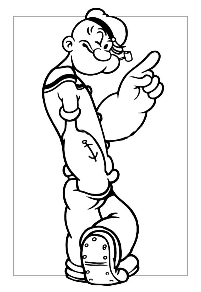 Desenho para colorir do Popeye