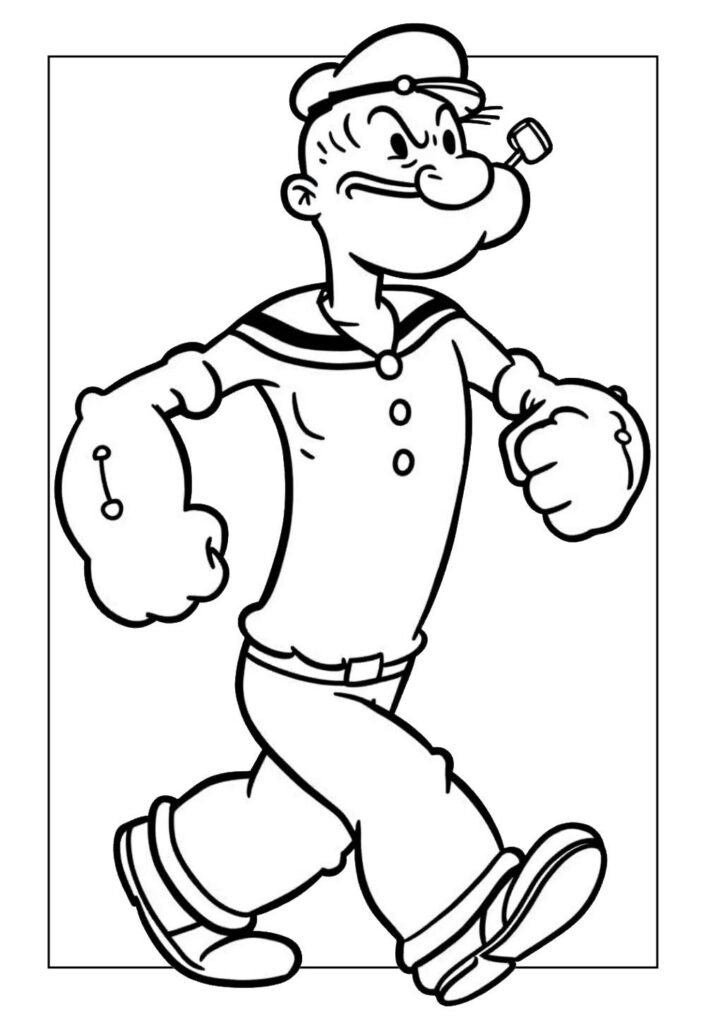 Desenho do Popeye para pintar