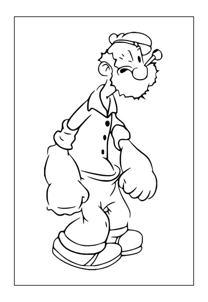 Desenho do Popeye para colorir