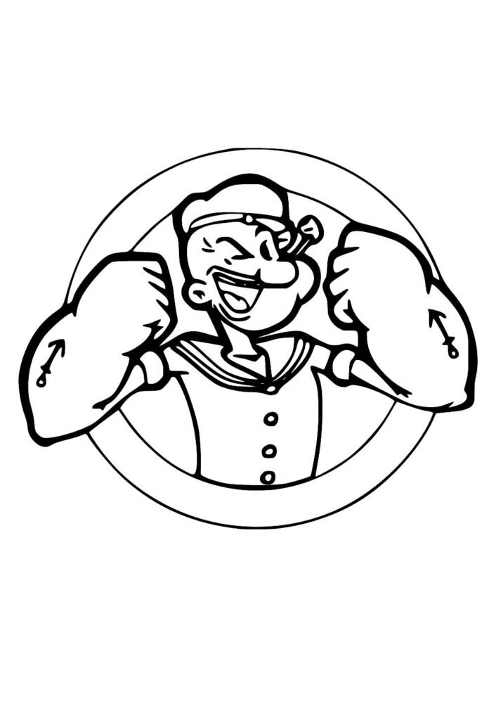 Desenho para pintar - Popeye
