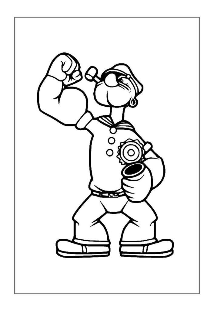 Desenho do Popeye para colorir