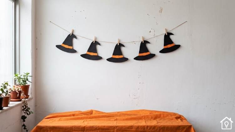 Chapéu de Bruxa para Enfeites de Halloween