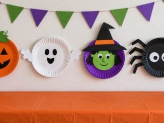 Decoração de Halloween com Pratos de Papel