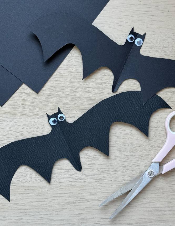 Morcegos de Papel para Halloween
