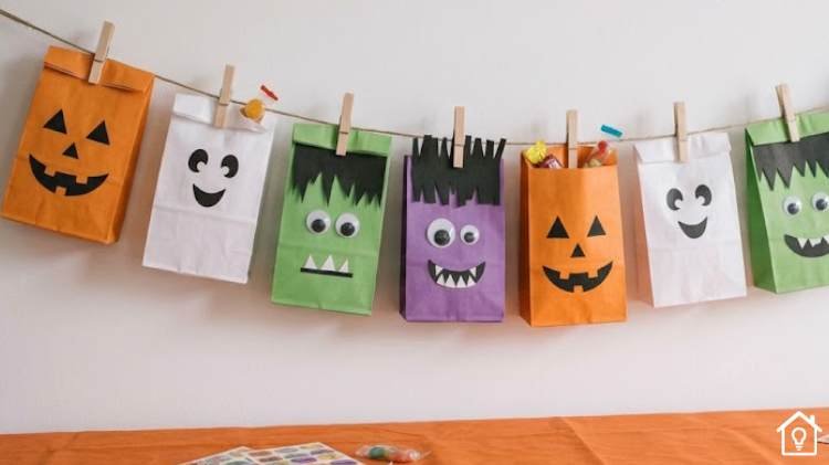 Saquinhos de Halloween Decorados