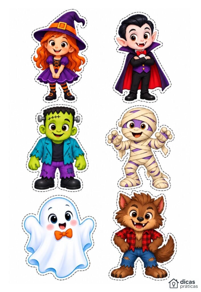 Modelos Coloridos de Halloween