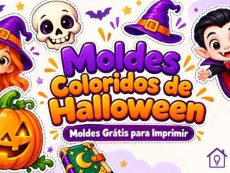 Moldes Coloridos de Halloween para Imprimir