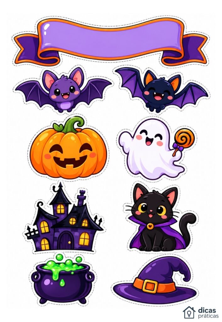 Topos de Bolo para Halloween
