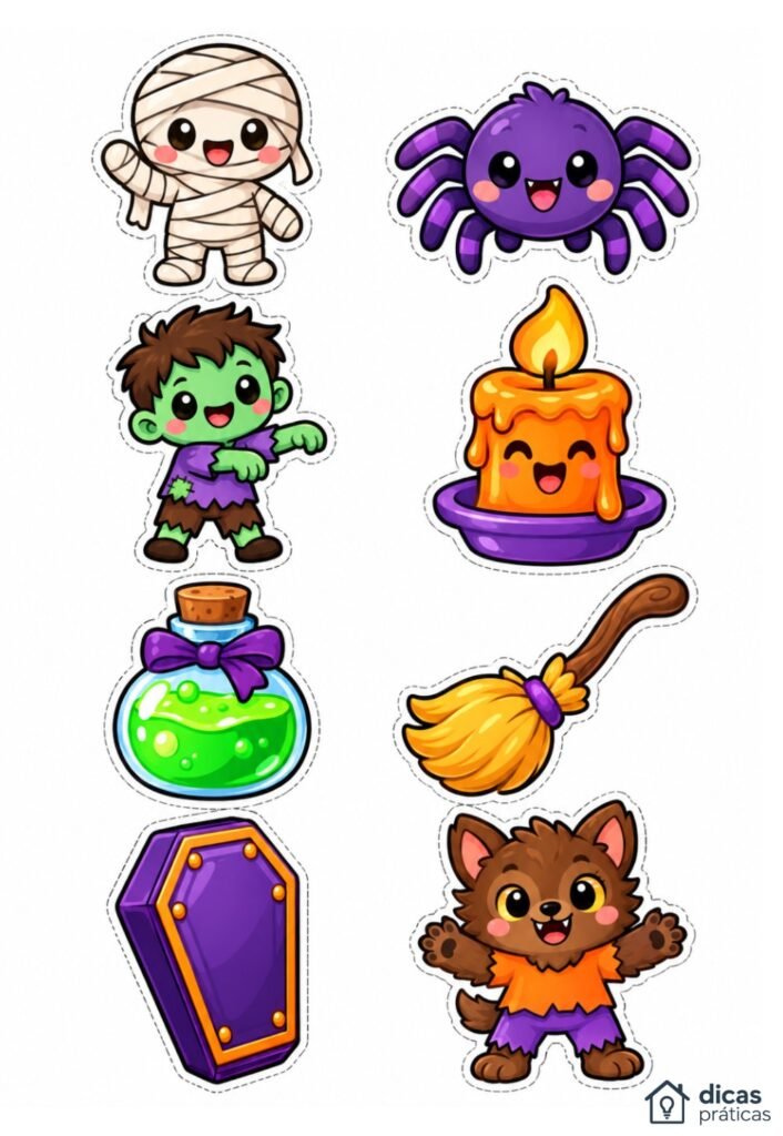 Moldes de Topos de Bolo para Halloween
