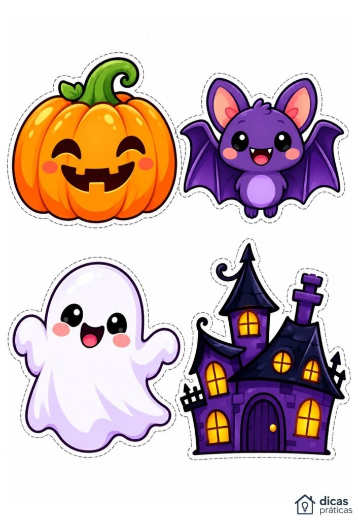 Topos de Halloween para Bolo