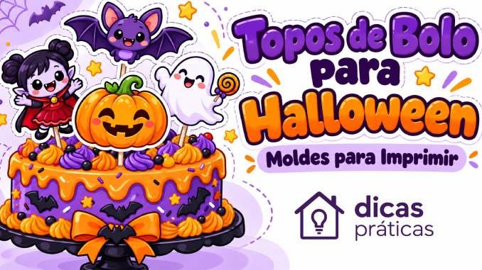 Topos de Bolo para Halloween