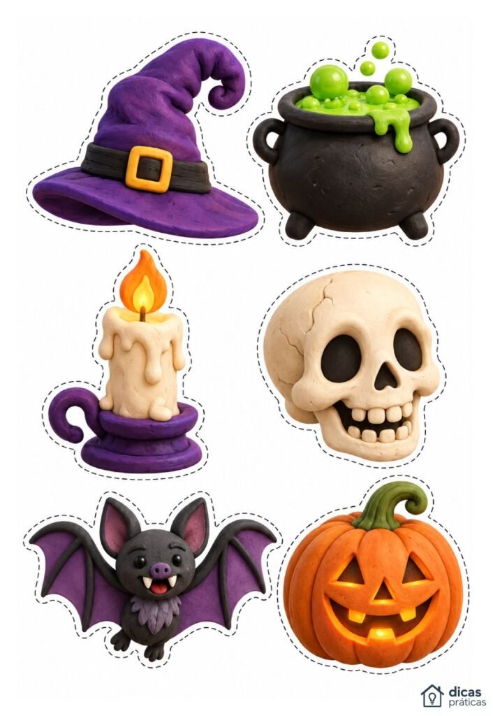 Moldes de Halloween para Topo de Cupcake