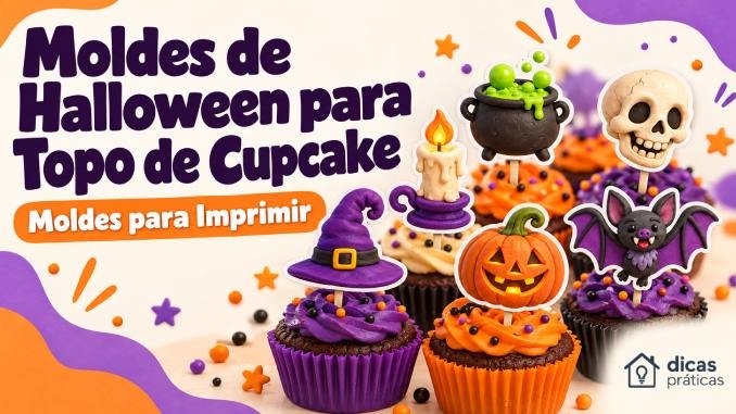 Moldes de Halloween para Topos de Cupcake