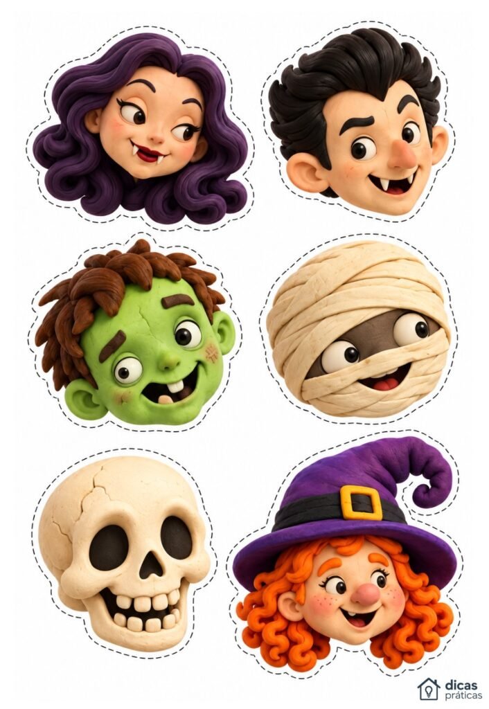Molde de Halloween para Topo de Cupcake