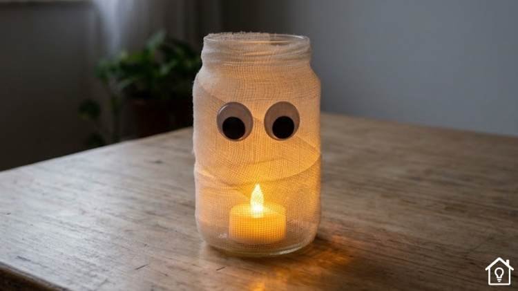 Decoração de Halloween com Pote